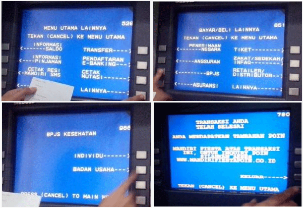 Pembayaran BPJS melalui ATM