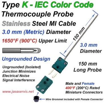 Cara menentukan spesifikasi Thermocouple